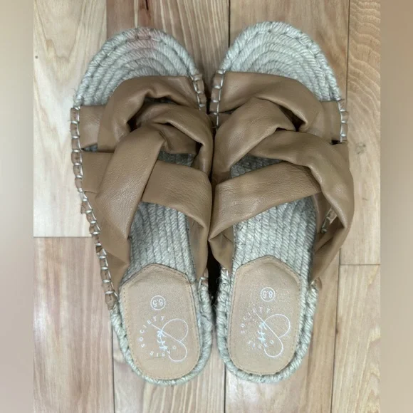 OASIS SOCIETY- Beige Stappy Sandal - Womens 8.5 T7 - Picture 6 of 7